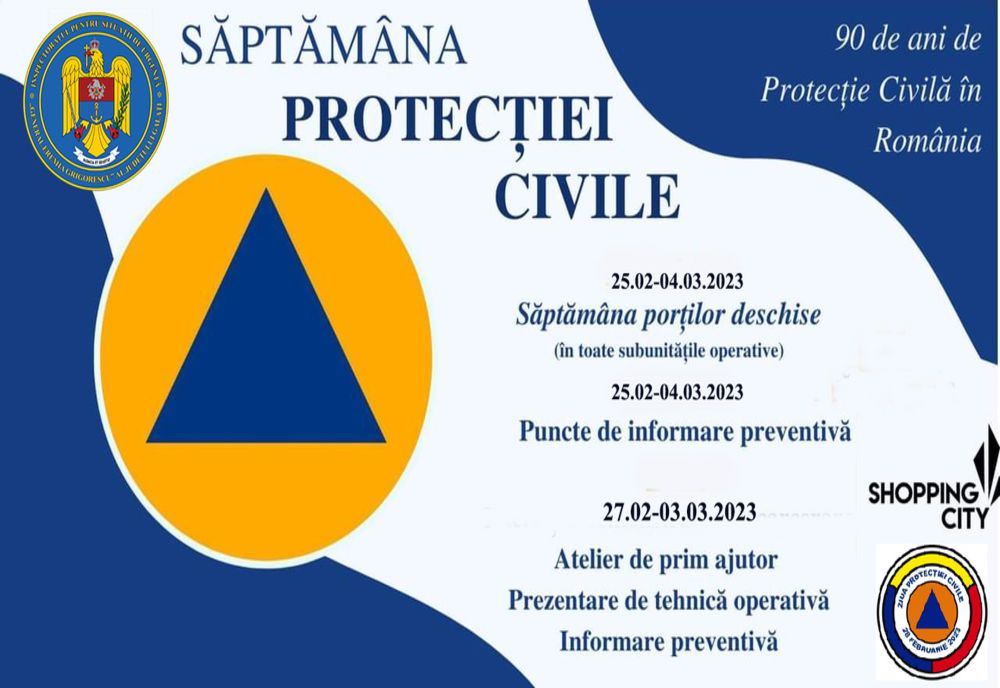 Activități dedicate Săptămânii Protecției Civile la Galați