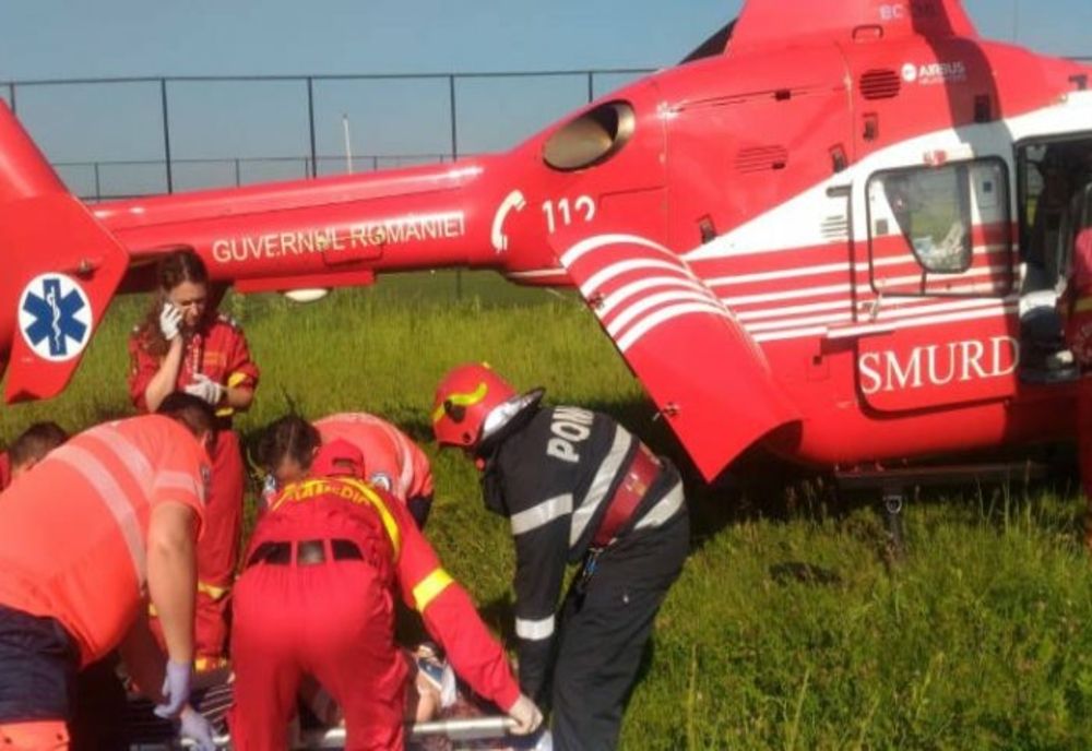 Accident grav la Galați după ce un camion s-a răsturnat