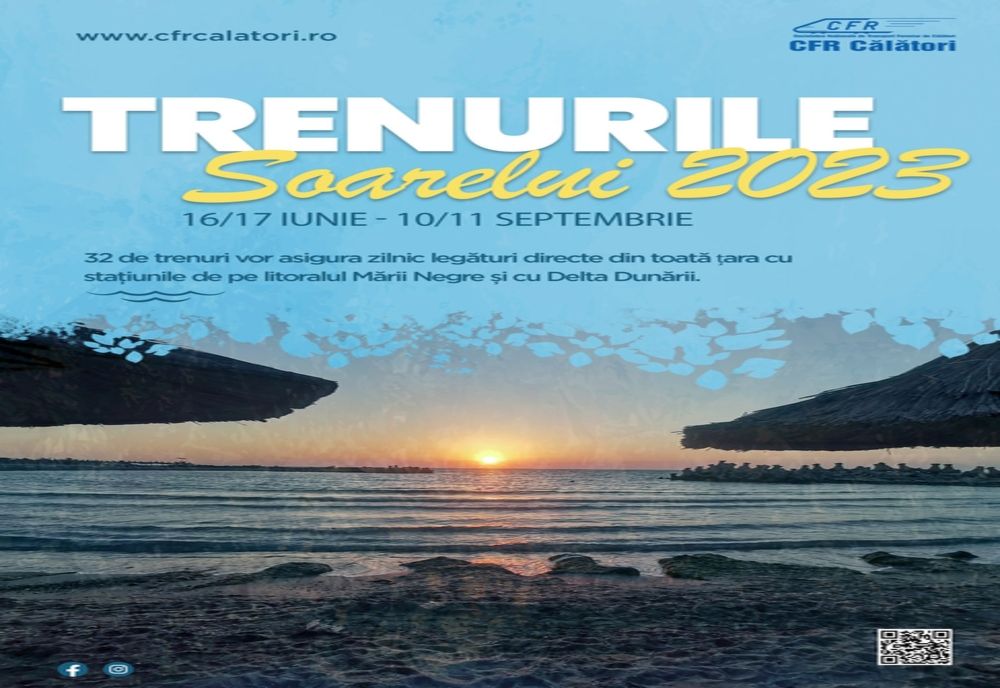 Noi trenuri spre litoral, începând cu noaptea de 16 spre 17 iunie 2023