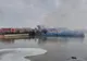 O barjă a NAVROM Galaţi a luat foc pe Dunăre, la Brăila