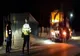 Un TIR încărcat cu porumb s-a răsturnat pe DN25