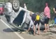 O tânără de 27 de ani s-a răsturnat cu mașina pe DN26, în localitatea Tulucești