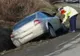 Rupt de beat și cu permisul suspendat, un bărbat din Liești a ajuns cu mașina în șanț